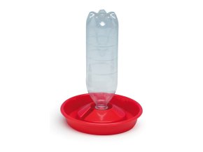 Napáječka pro kuřata - drůbež, talíř na PET láhev, 1,5-2l