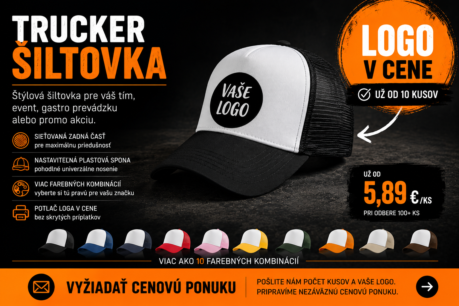 Trucker šiltovka s logom
