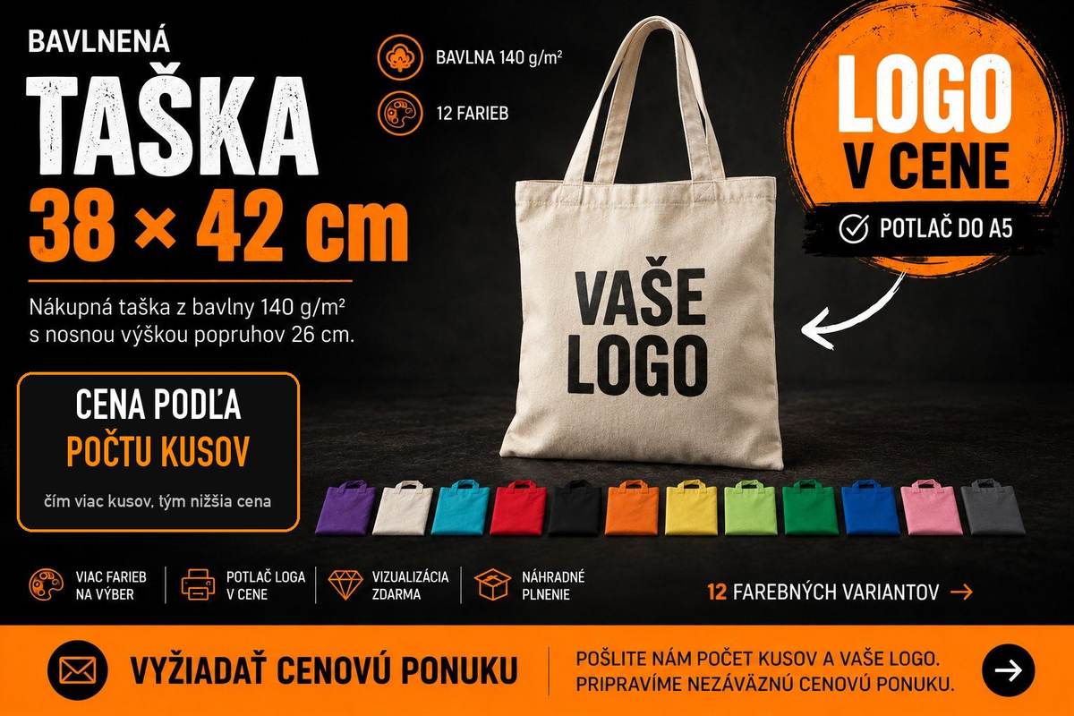 Bavlnená taška s logom