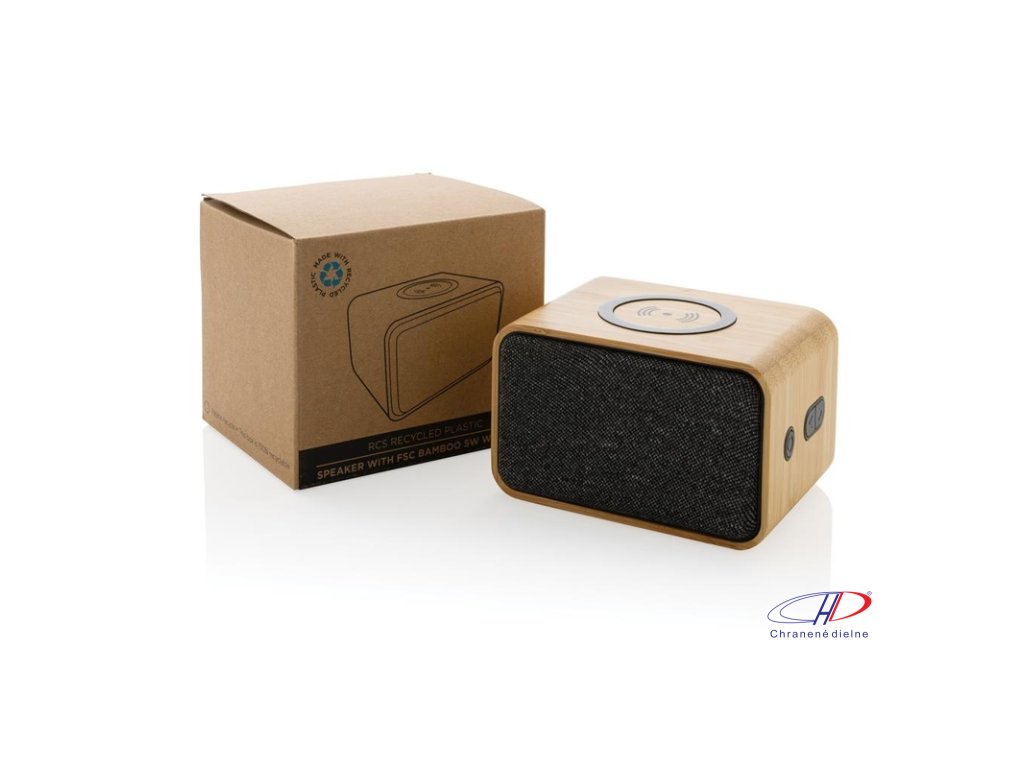Bezdrôtový reproduktor s 5W Qi , Brown