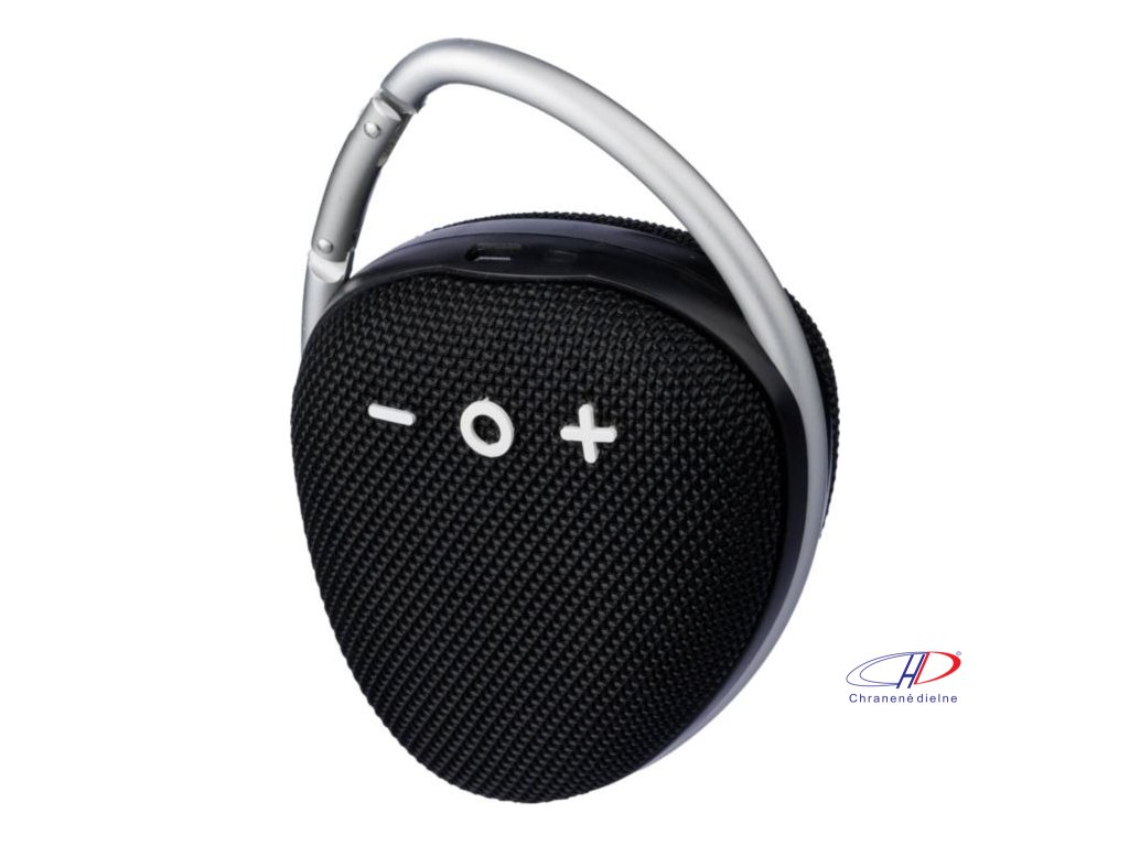 Outdoorový reproduktor s karabínou , Black (Farba Black)