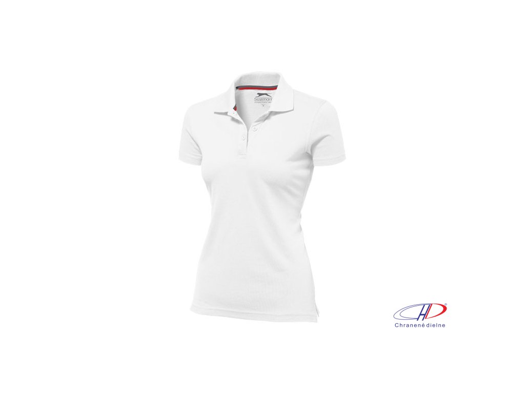 Slazenger•Dámska polokošela Advantage s krátkým rukávom•160 g/m2•100% bavlna , white, L (Farba white, Velkost L)