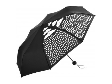 Manuálne skladací dáždnik s meniacou sa farbou, priemer 98 cm , Black