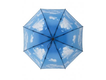 Automatický skladací dáždnik s UV ochranou, priemer 100 cm , Black/Clouds (Farba Black/Clouds)