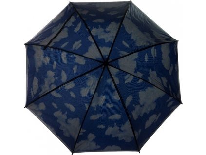 Manuálny dáždnik s potlačou oblohy alebo dažďových kvapiek na vnútornej strane, priemer 102 cm , light blue (Farba light blue)