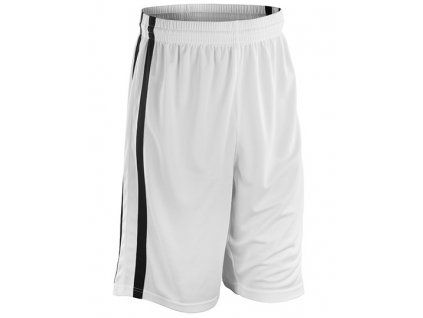 Basketball Men`s Quick Dry Short , white/black, S