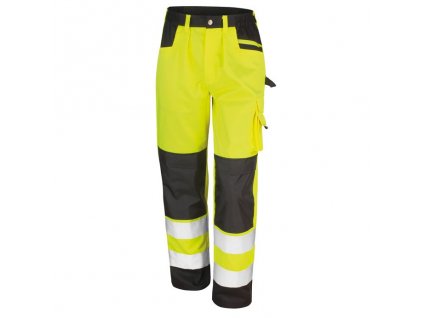 Safety Cargo Trouser , fluorescent yellow, XS
