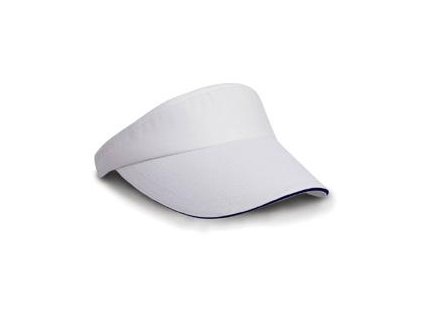 Herringbone Sun Visor with Sandwich Peak , white/navy (Farba white/navy)