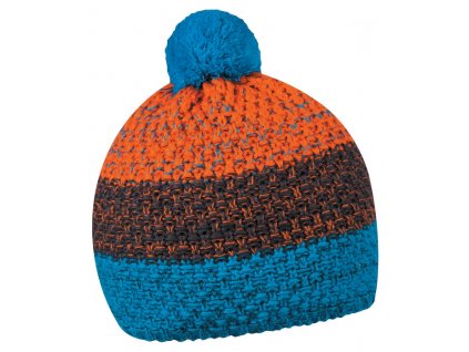 Čiapka Three Rows Winter Hat , Turquoise/Grey/Orange (Farba Turquoise/Grey/Orange)