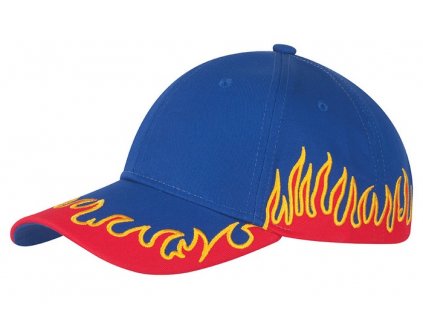 Baseballová čiapka Flame Cap , Royal/Gold/Red