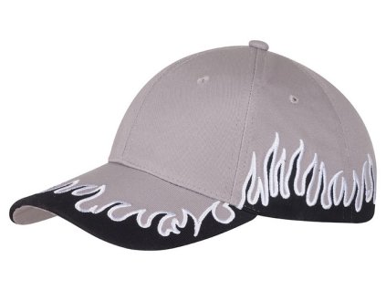 Baseballová čiapka Flame Cap , Grey/White/Black (Farba Grey/White/Black)