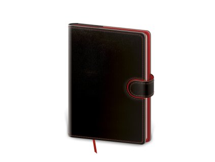 Zápisník Flip B6 - bodkovaný , black/red (Farba black/red)