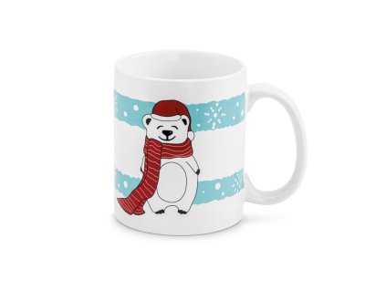 Vianočný hrnček - medveď , white/light blue (Farba white/light blue)