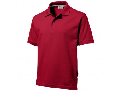 Men´s COTTON polo , dark red, S (Farba dark red, Velkost S)
