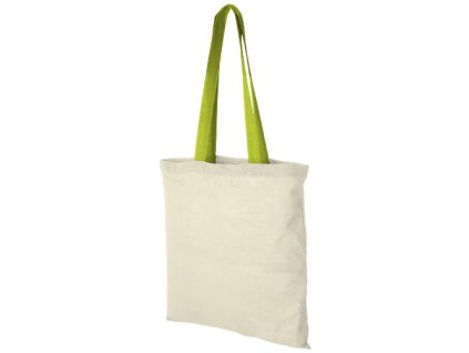 Bavlnená taška Nevada (100 g/m2) , natural/apple green (Farba natural/apple green)