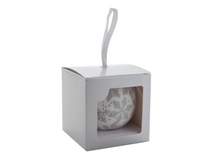 Vianočná guľa v krabičke , Silver (Farba Silver)