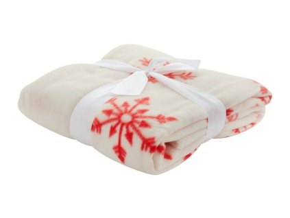 Vianočná flísová deka , white (Farba white)