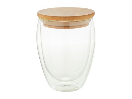 Sklenený termo hrnček, 350 ml , transparent (Farba transparent)