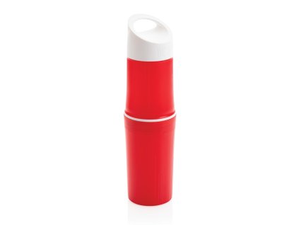Organická fľaša na vodu BE O Bottle, vyrobené v EU. 500 ml , Red (Farba Red)