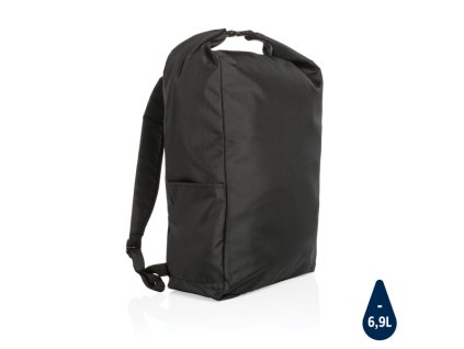 Základný rolltop batoh Impact z RPET AWARE™ , Black (Farba Black)