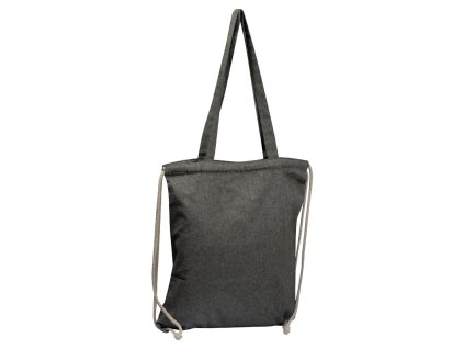 Taška/vrecúško z recyklovanej bavlny (140 g/m2) , Black (Farba Black)