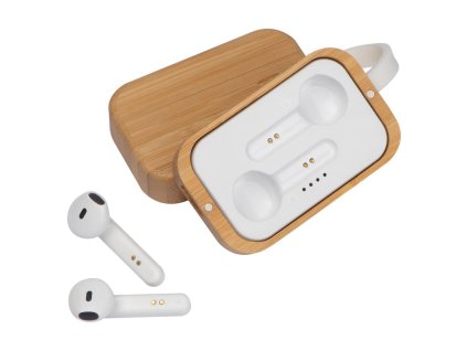 Slúchadlá v bambusovej krabičke , Beige (Farba Beige)