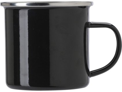Smaltovaný hrnček na pitie (350 ml) , Black (Farba Black)