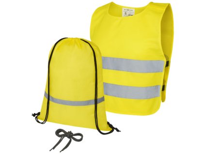 Bezpečnostná reflexná sada pre deti od 7 do 12 rokov , neon yellow (Farba neon yellow)