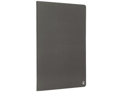 Sada 2 zápisníkov A5 (čisté a linajkové strany) , slate gray (Farba slate gray)