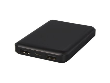 Ultratenká powerbanka 5000 mAh s podsvietením , solid black (Farba solid black)