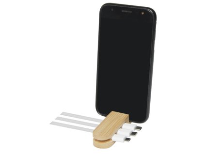 Organizér káblov z bambusu , Beige (Farba Beige)