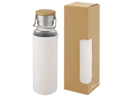 Sklenená fľaša (660 ml) s neoprénovým puzdrom , white (Farba Grey)