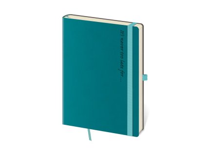 Zápisník Flexies L - linajkový , petrol (Farba petrol)