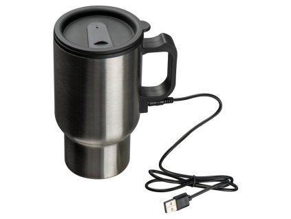 Hrnček (400ml) do auta s USB nabíjaním , Grey (Farba Grey)