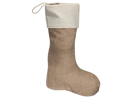 Vianočná jutová ponožka , Beige (Farba Beige)