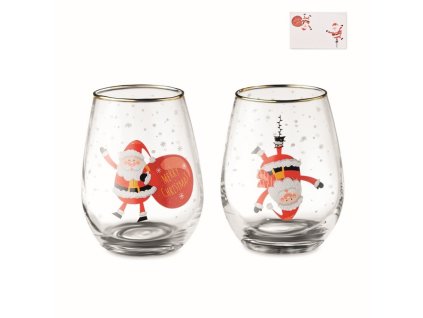 Sada 2 vianočných pohárov v krabičke , white (Farba white)