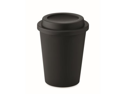 Dvojstenný pohár 300ml bez otvoru na pitie , Black (Farba Black)