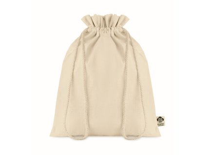 Stredné bavlnené vrecúško , Beige (Farba Beige)