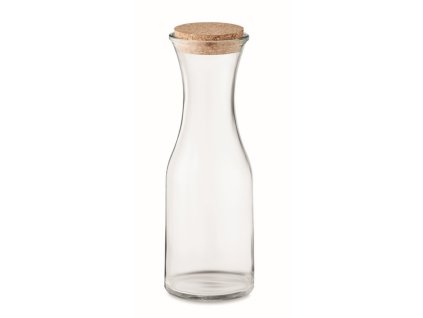 Sklenená karafa s korkovým vekom 1000ml , transparent (Farba transparent)