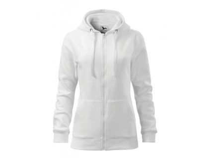 Trendy Zipper Mikina dámska (Velikost XS, Varianta biela)