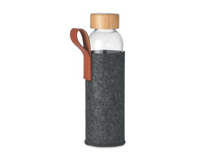 Sklenená fľaša 500ml , dark grey (Farba dark grey)