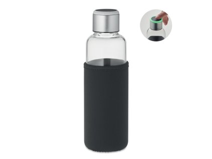 Sklenená fľaša s pripomienkovačom , Black (Farba Black)