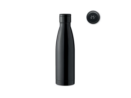 Nerezová termoska s teplomerom (500 ml) , Black (Farba Black)