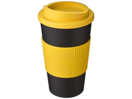 Americano® termohrnček s uškom 350 ml , yellow, black (Farba yellow, black)