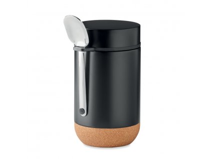 Nádoba na obed s lyžicou , Black (Farba Black)