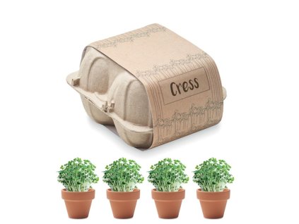 Pestovateľská sada v kartóne od vajec , Beige (Farba Beige)