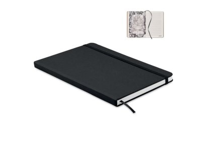 Zápisník A5 z rec.kartónu , Black (Farba Black)