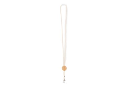 Bavlnená šnúrka na krk , Beige (Farba Beige)