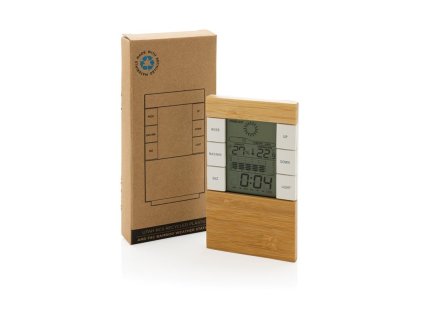 Meteostanica z RCS rec. plastu a FSC® bambusu , Brown (Farba Brown)