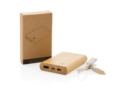 Powerbanka 5 000 mAh z bambusu , Brown (Farba Brown)